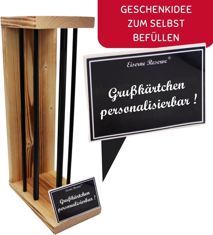 personalisierte Geschenke Mann Frau - Handgemacht - Eiserne Reserve Black Edition Rohling L leer inc