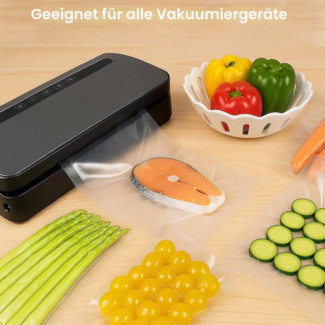 MakMeFre 200 Beutel 20x30cm Profi Vakuumbeutel Vakuumierbeutel für Alle Vakuumierer und Lebensmittel
