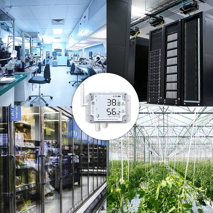 UbiBot GS1-AETH1RS | digitales WLAN-fähiges Thermo- und Hygrometer mit Warnungen, ferngesteuerter Te