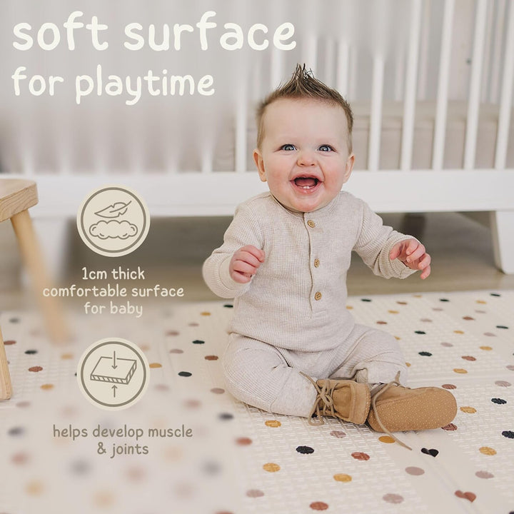 Bubba Bear Babymatte Kindermatte Baby Spielmatte 200x150x1cm, Wendefähige und ungiftige Dicke Faltba
