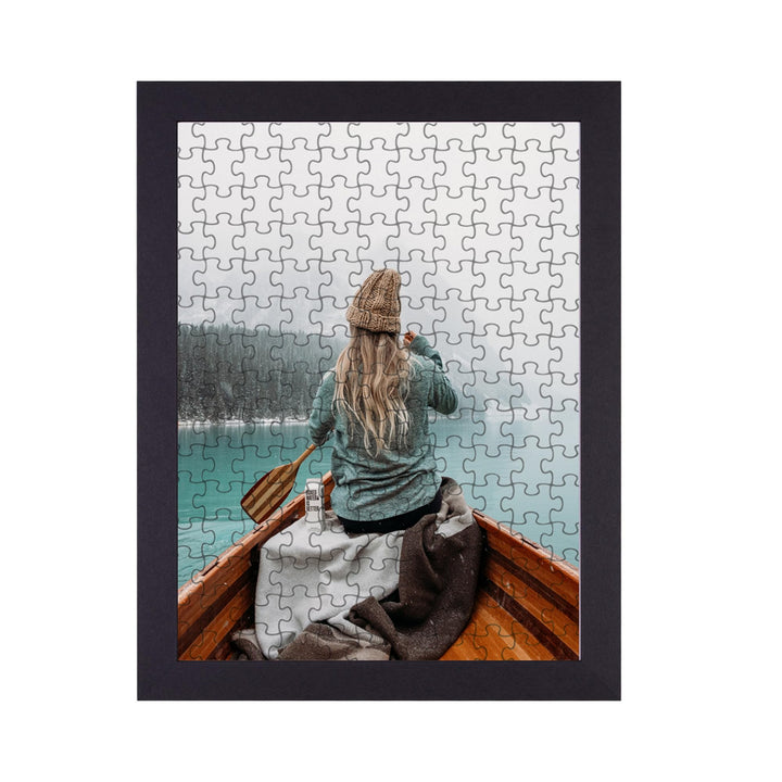 Rahmendesign24 Puzzlerahmen Milano für Puzzle ca. 500-1000 Teile 50x70cm 70x50cm Schwarz (matt) mit