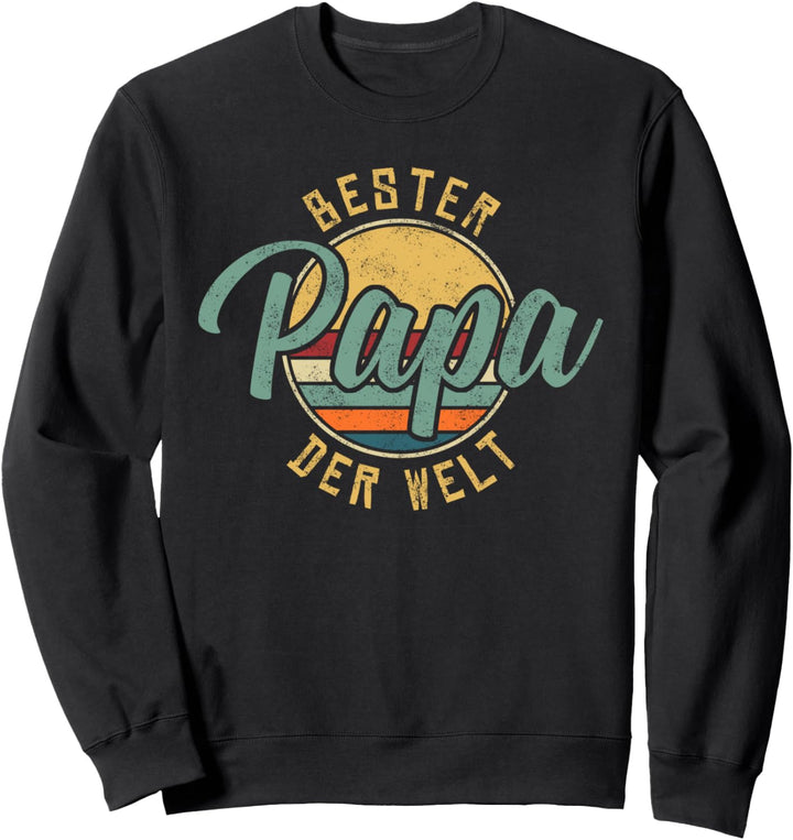 Bester Papa der Welt Lustiges Retro Vintage Vater Design Sweatshirt