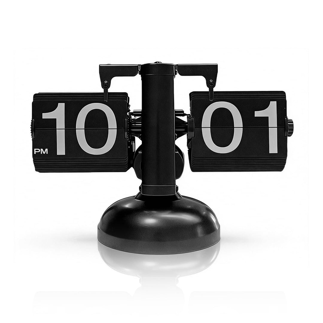 Natudeco Flip Clock Retro Flip Uhr Klappzahlenuhr Digitale Mechanische Tisch klappuhr Flip-Down-Uhr