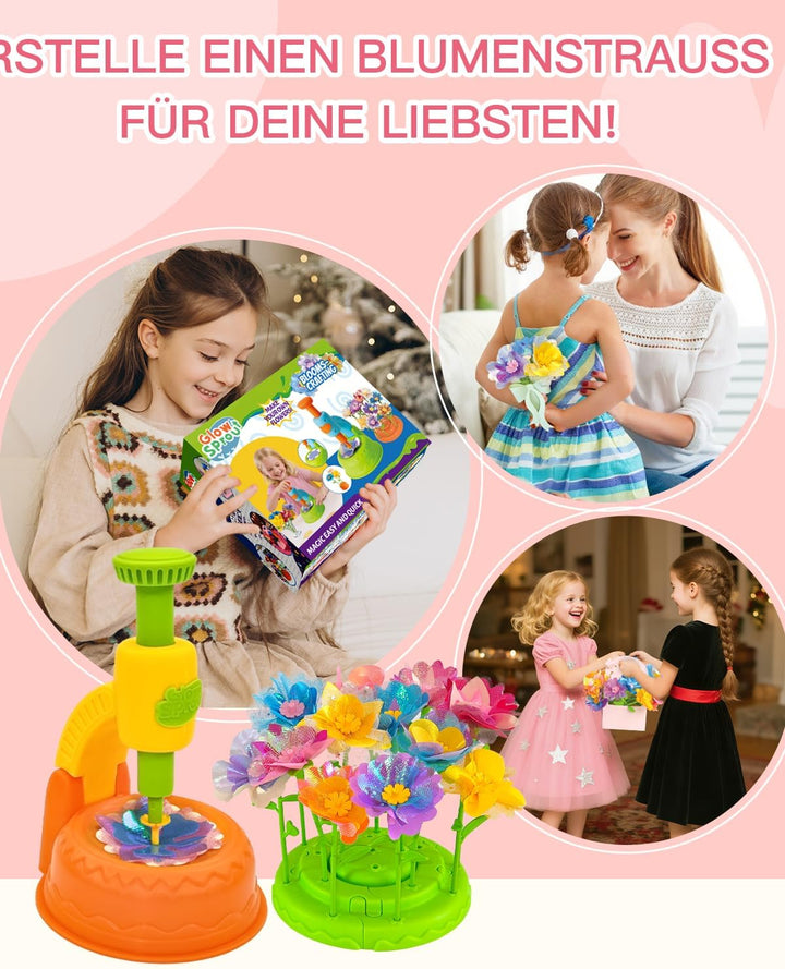Glowsprout DIY Blumenbastelset für Kinder von 3 bis 12 Jahren - Zubehör schöne Stoffblumensträusse b