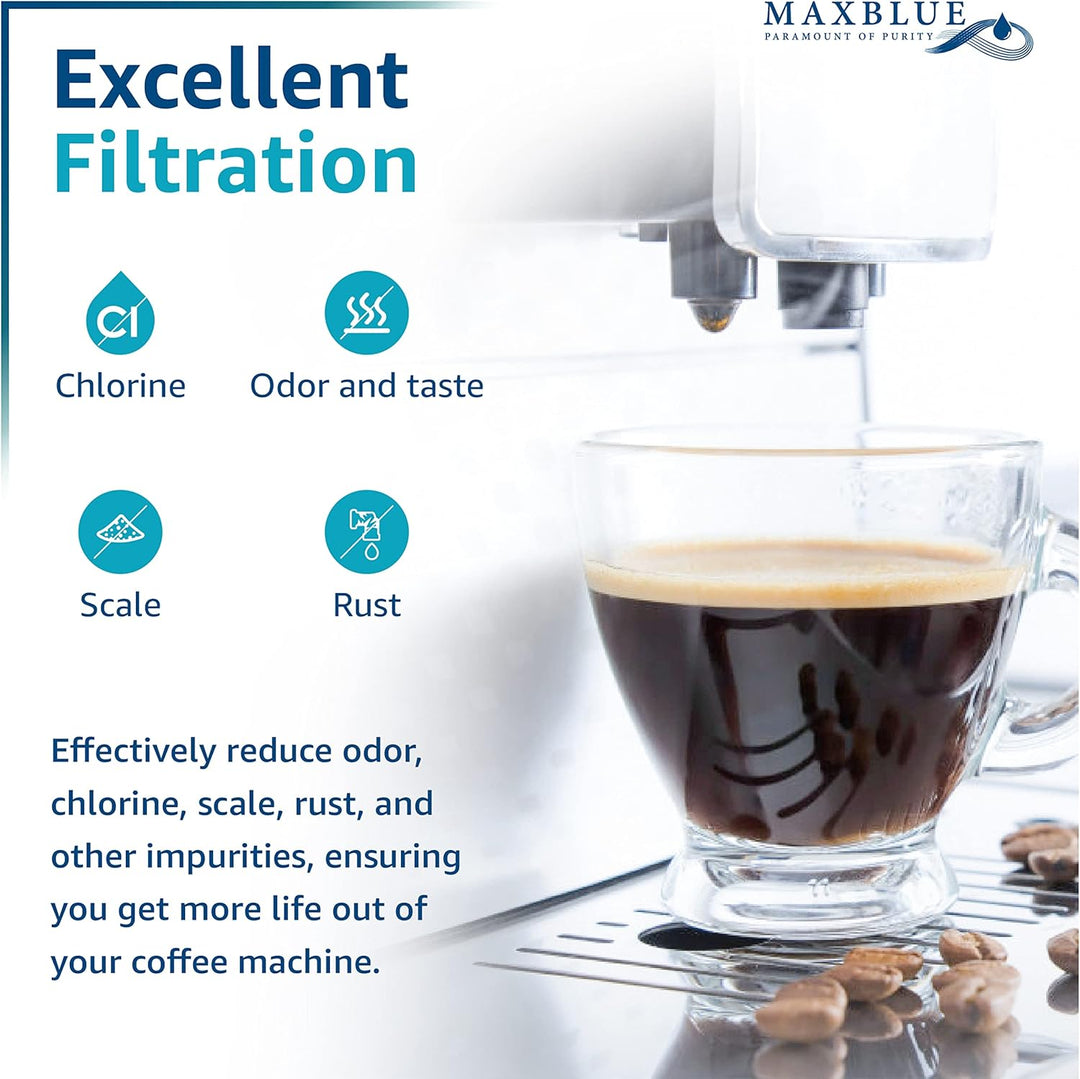 Maxblue Kaffee Wasserfilter, Ersatz für De'Longhi® DLSC002 9310926 SER3017 5513292811 Inklusive Vers
