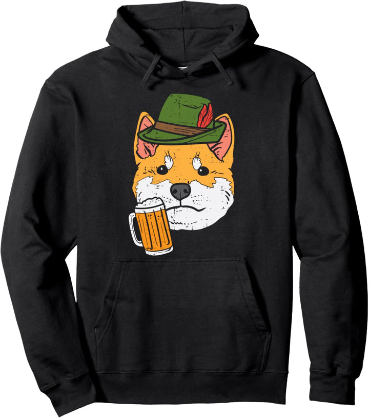 deutsch shiba inu oktoberfest bayrisch japanisch hund herren damen Pullover Hoodie