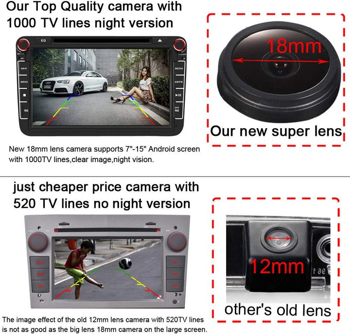 1280 * 720 Pixel Super HD Nachtsicht Rückfahrkamera Ersatz für Opel Vectra C/Astra H/Corsa D/Zafira