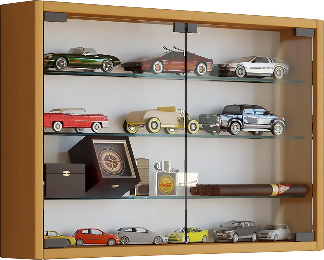 VCM 912946 Vitrine Wandvitrine Sammlervitrine Wandregal Hängeregal Hängevitrine Schaukasten Holz Buc