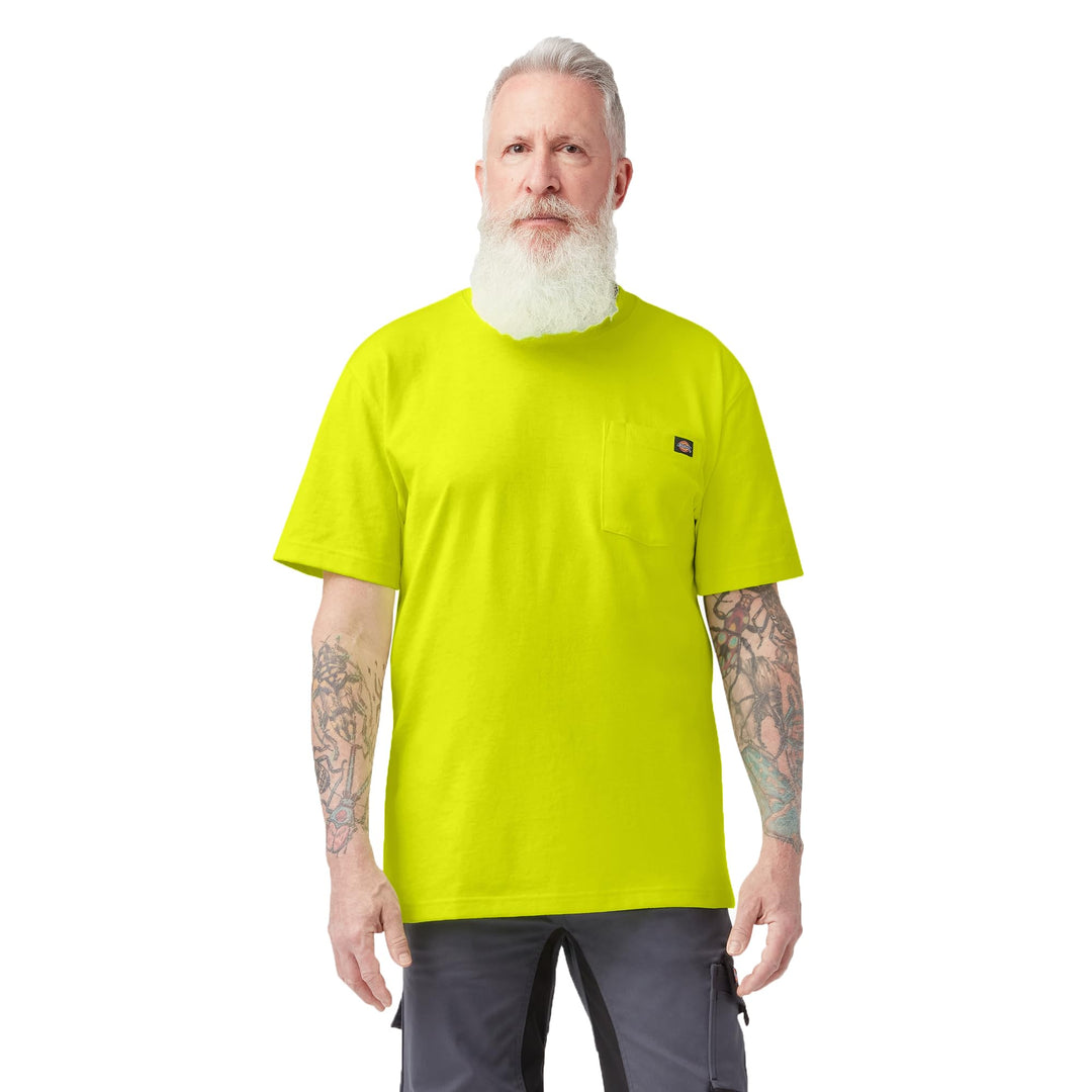 Dickies Herren Short Sleeve Heavyweight Heathered Crew Neck Tee T-Shirt XXL Tall Hellgelb, XXL Tall