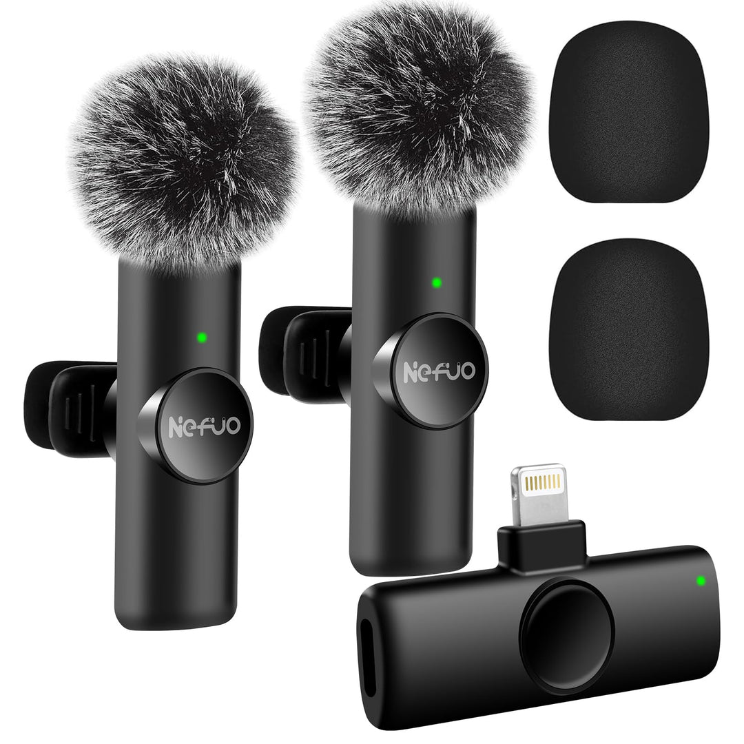Kabelloses Lavalier Mikrofon für iPhone/iPad, Plug-Play Mini Lavalier Mikrofon Wireless für Intervie