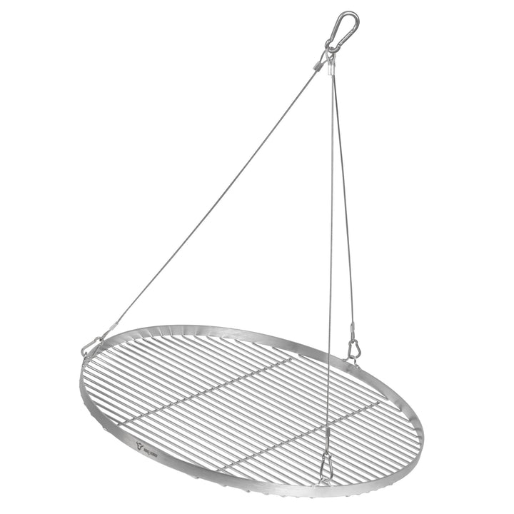 BBQ-Toro Edelstahl Grillrost Rund | Ø 60 cm | Grillgitter mit Seilaufhängung, Hänge Rost für Schwenk