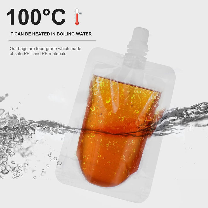 Hemoton 100 ml Trinkflaschen, transparent, wiederverwendbar, mit einem Trichter 31 Stück
