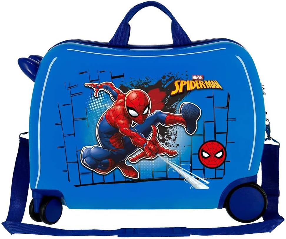 Marvel Spiderman Red Kinder-Koffer Blau 50x39x20 cms Hartschalen ABS Kombinationsschloss 38L 2,1kgs