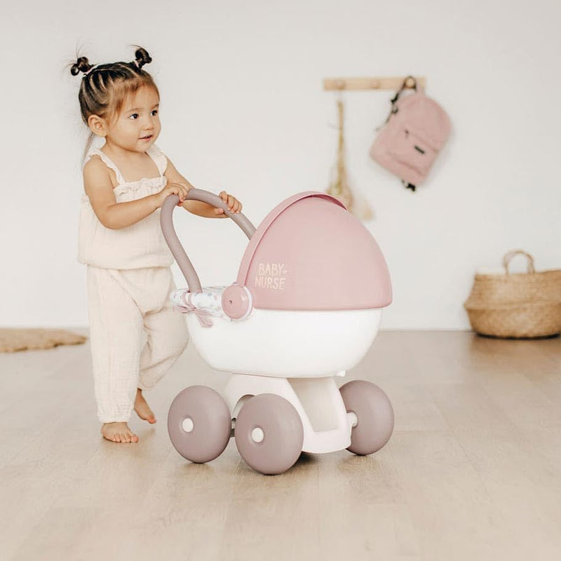 Smoby - Baby Nurse Puppenwagen - kleiner Puppenwagen für dein Püppchen bis 42 cm, mit waschbarem Sto