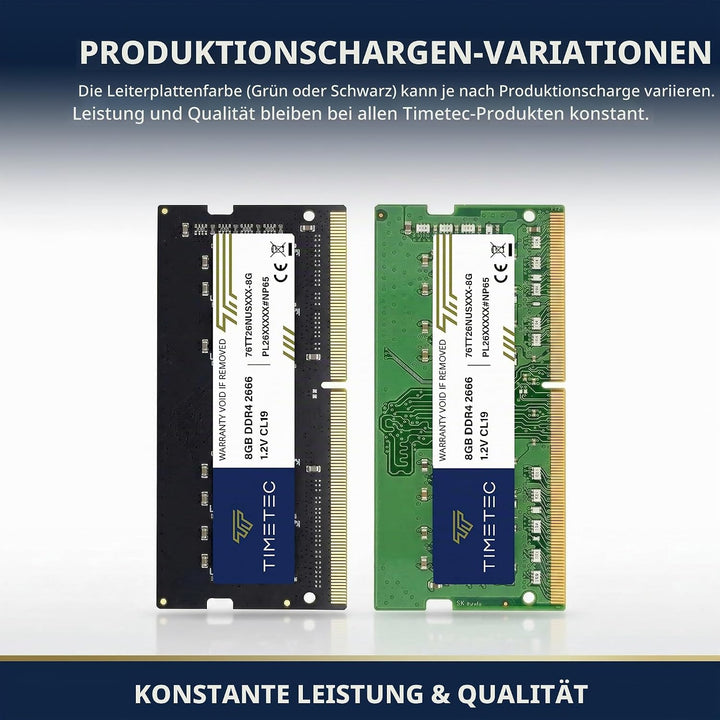 Timetec 8GB DDR4 2666MHz (DDR4-2666) PC4-21300 ((PC4-2666V) Non-ECC Unbuffered 1.2V CL19 1Rx8 Single