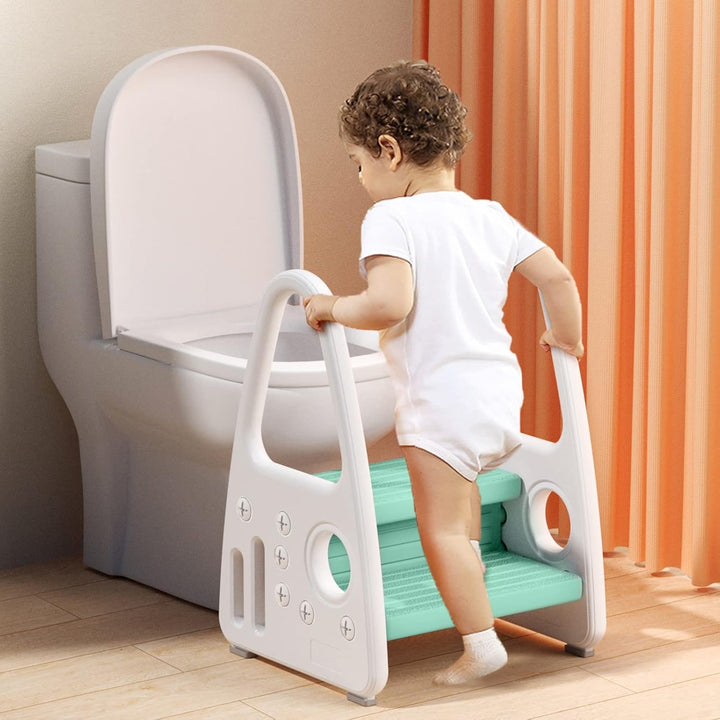 Kinder Tritthocker Trittschemel 2 stufiger Lernturm Kinderschemel Kleinkind Trittstufe Tritthocker S