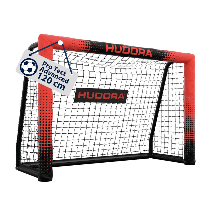 HUDORA Fussballtor Pro Tect Advanced – Outdoor Fussballtor mit Netz und wetterfester Ummantelung für