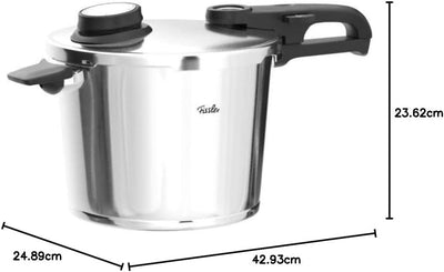 Fissler Vitavit Premium / Schnellkochtopf (6 L, Ø 22 cm) Edelstahl-Dampfkochtopf,4-Garstufen, inkl.
