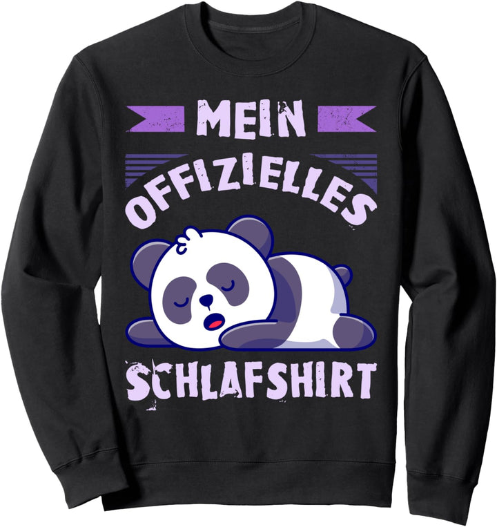 Mein Offizielles Schlafshirt, Pyjama Shirt, Panda Sweatshirt