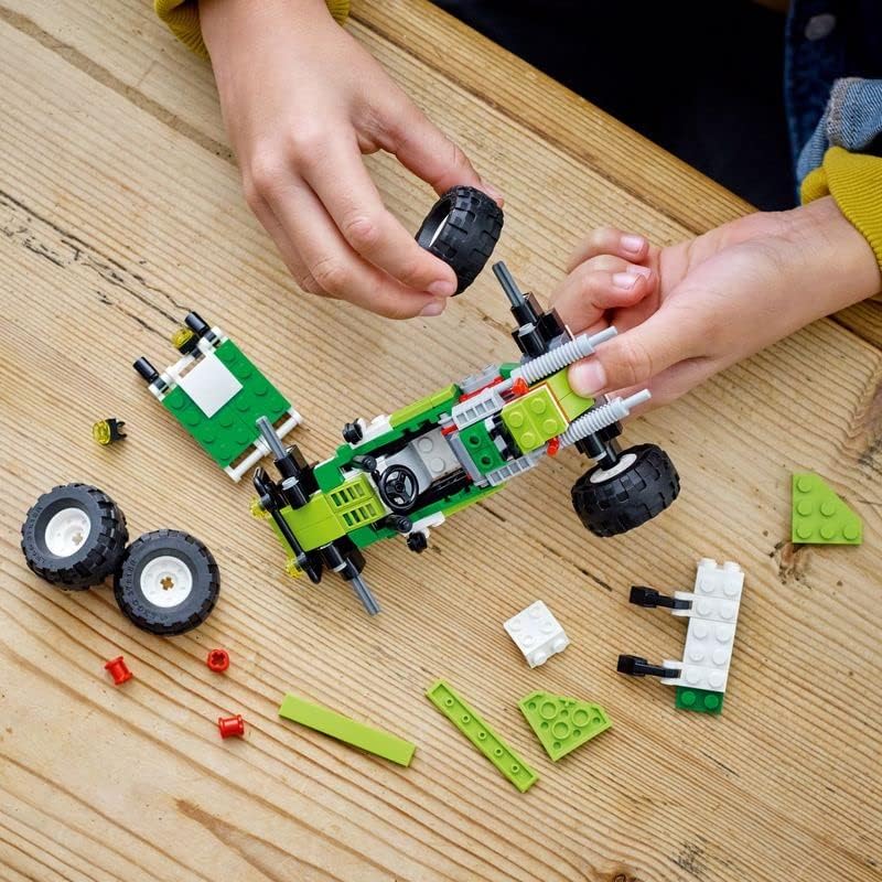 LEGO 31123 Creator 3-in-1 Geländebuggy, Quad, Kompaktlader, Spielzeug-Fahrzeuge für Kinder ab 7 Jahr
