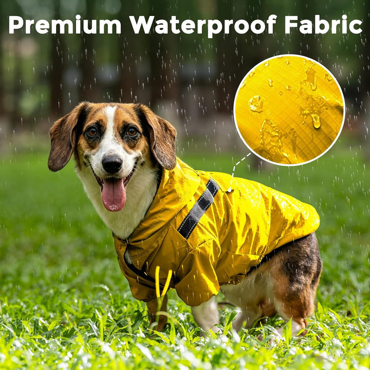 JoyDaog Premium-Hunde-Regenmantel mit Kapuze für extra kleine Hunde, Outdoor-Sport, wasserdichte Hun