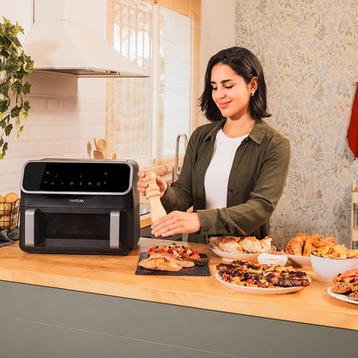 Cecotec Digitale Heissluftfritteuse 9L mit Fenster - Air Fryer Cecofry Panoramic 9000. 2700W, bewegl