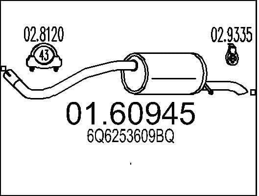 MTS Company 01.60945 Endschalldämpfer