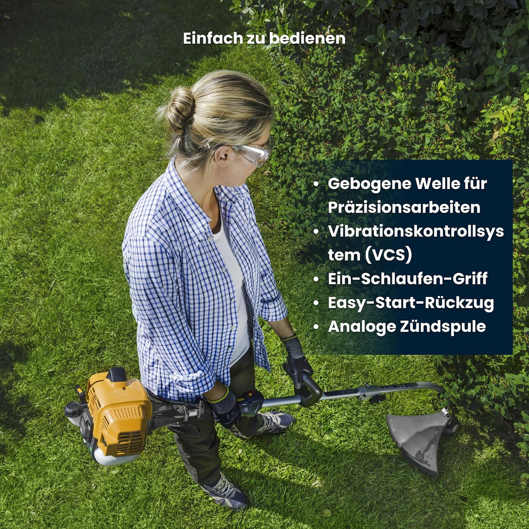 STIGA Benzin Motorsense GT 330 A (700 W), Schnittbreite 38cm, Doppelfaden-Trimmerkopf mit Tap&Go-Tec