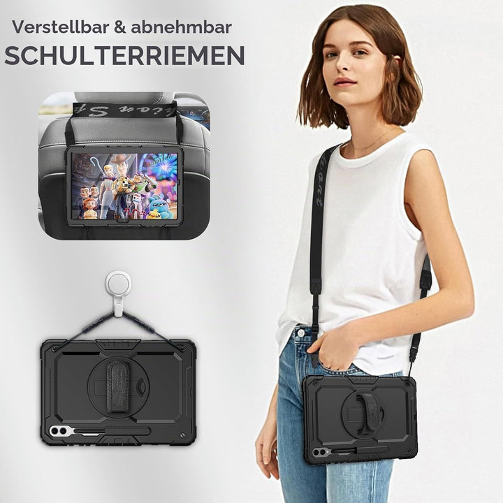 SEYMAC Hülle für Samsung Galaxy Tab S9 Plus 12,4 Zoll 2023 (SM-X810/X816B/X818U), Stossfeste Hülle m