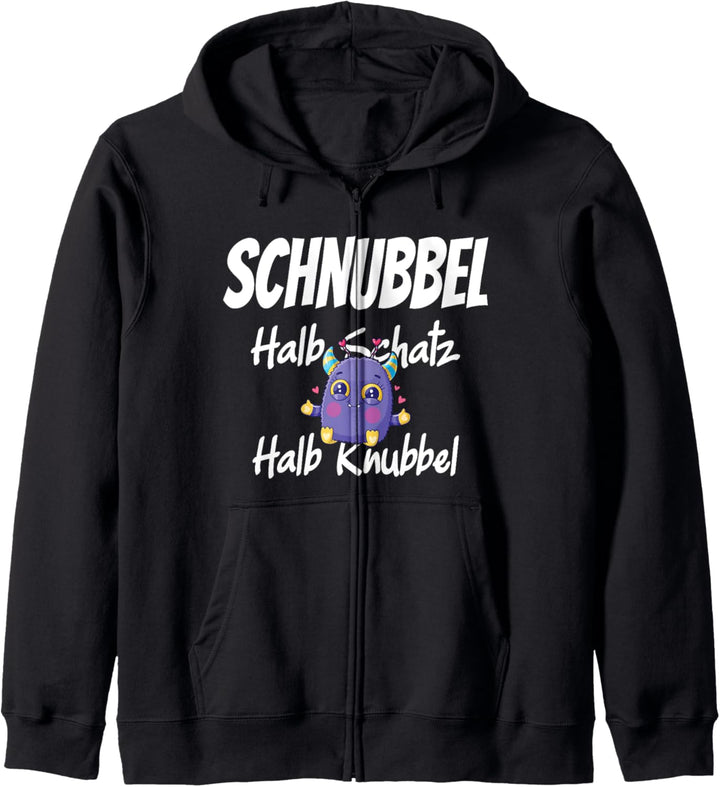 Schnubbel halb Schatz halb Knubbel lustiger Spruch Ehe Kapuzenjacke