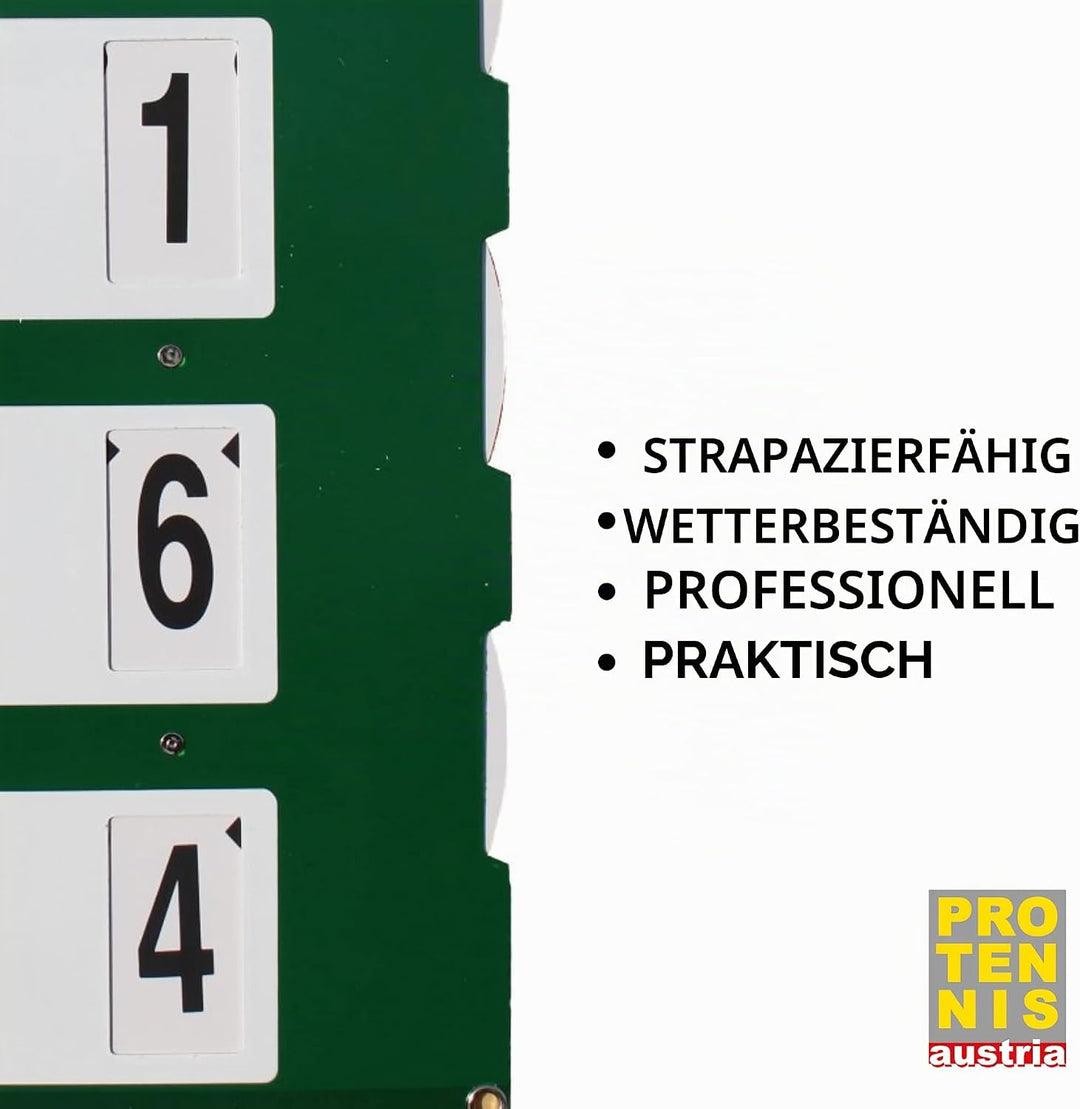 Tennis Spielstandsanzeiger – beidseitige Tennis Zähltafel/Anzeigetafel 60 x 46 cm, 60 x 46 cm