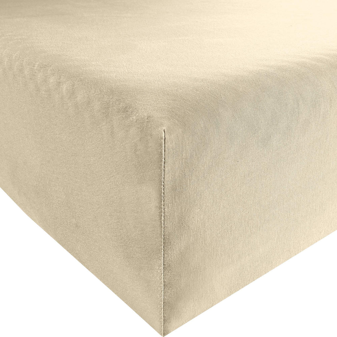 Bassetti Spannbettlaken Uni 40/755 Creme Baumwolle/Elastan, Masse: 180cm x 200cm, 200cm x 220cm, 923