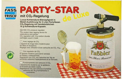 Kohlensäure-Bierzapfgerät Party Star de Luxe für 5 Liter Partyfässer
