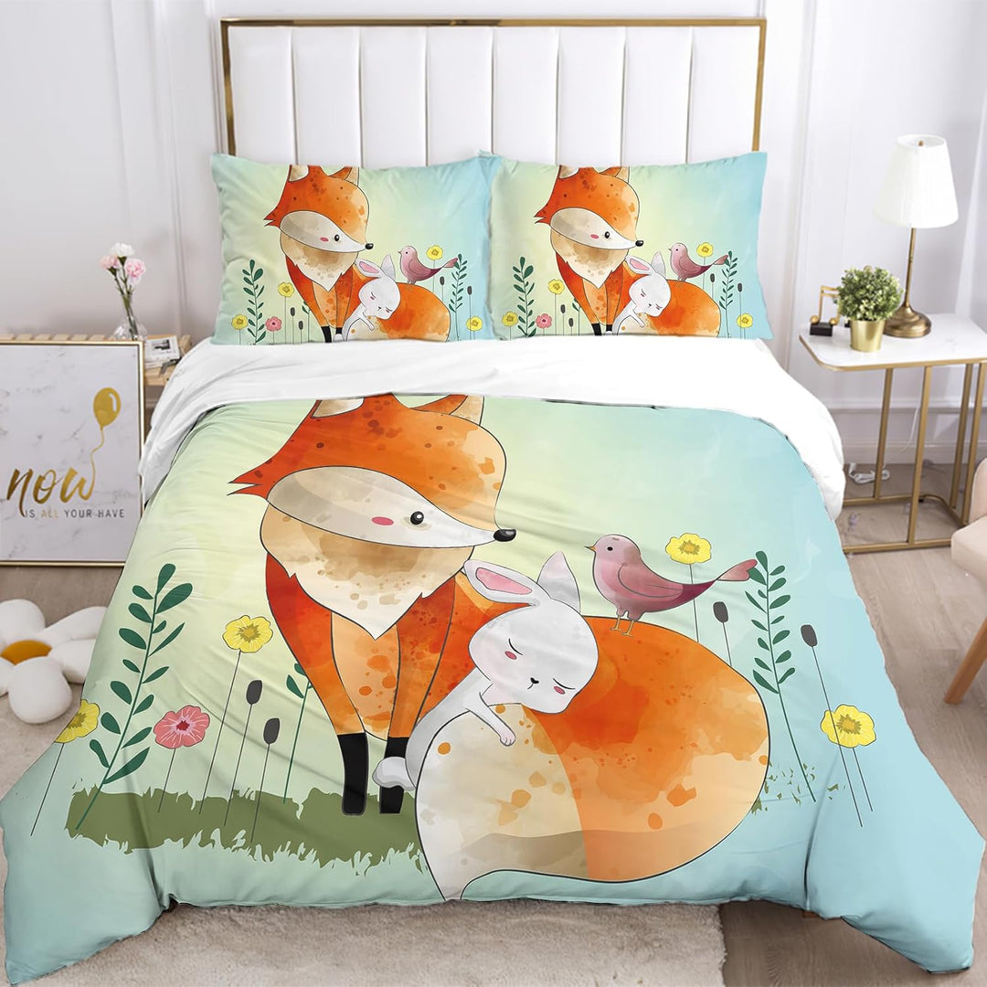 Kinder Dino Bettwäsche, Cartoon Dinosaurier Muster Bettbezug Dino bettwäsche Mikrofaser Bettwäsche f