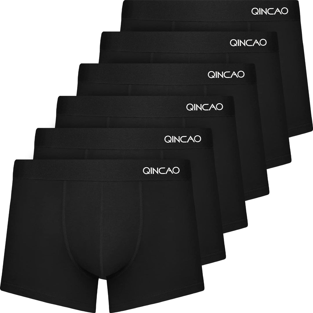 QINCAO Boxershorts Herren 6er Pack Ohne Kratzenden Zettel Männer Unterhosen Unterwäsche Boxer Baumwo