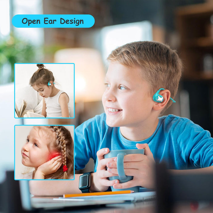 LK15 Kinder-Kopfhörer, offener Ohr-Bluetooth-Kopfhörer mit Luftleitung, ultraleicht, 85 dB Lautstärk