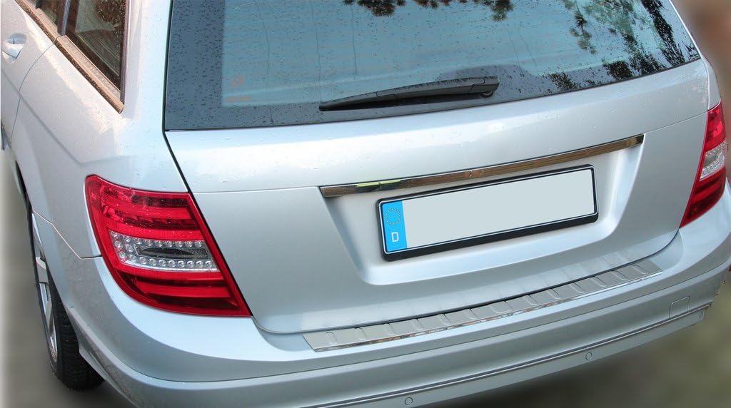 RECAMBO Ladekantenschutz Edelstahl kompatibel für Mercedes C-KLASSE, S204 T-Modell |2007-2015 - Hoch