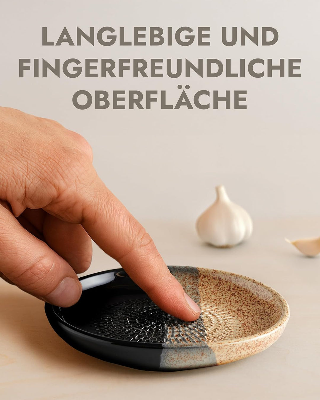 evergrate Keramikreibe Dipschale im Motiv Desert mit Küchenpinsel und Rezeptheft, Desert