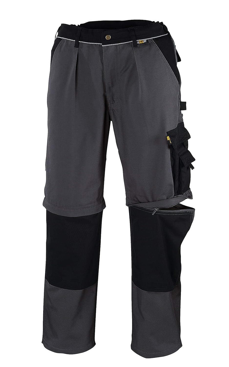 teXXor 2-in-1 Arbeitsbundhose Canvas 320 mit Cordura, 20-008357-54,Grau (Grey/Black) ,54 Grau (Grey/