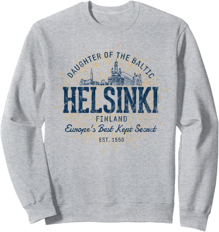 Finnland Retro-Stil Vintage Helsinki Sweatshirt