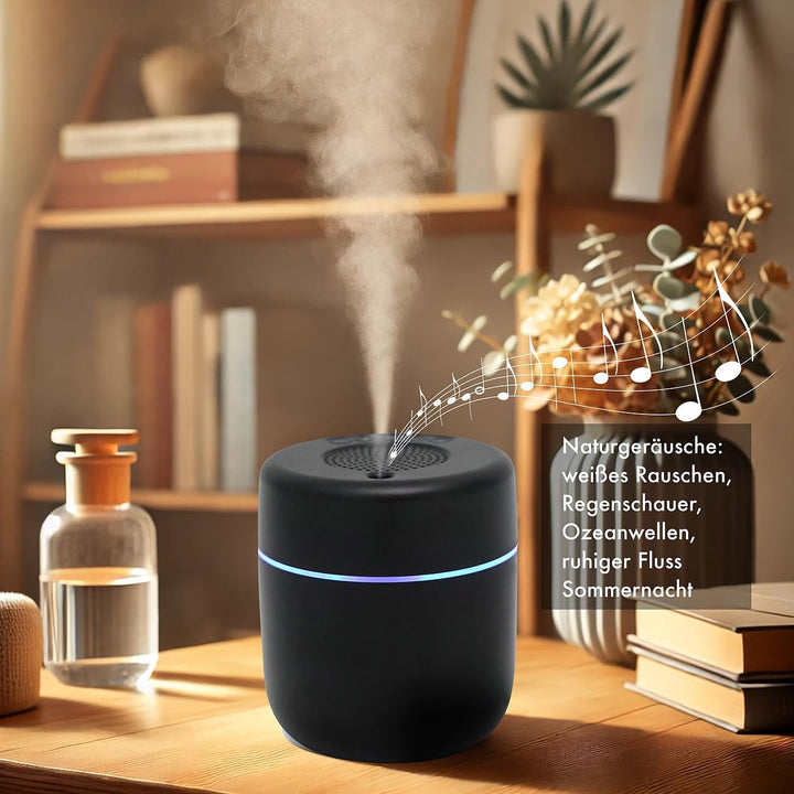 Carlo Milano Diffuser: USB-Luftbefeuchter mit Timer und 5 Naturgeräuschen, 400 ml (USB Mini Luftbefe