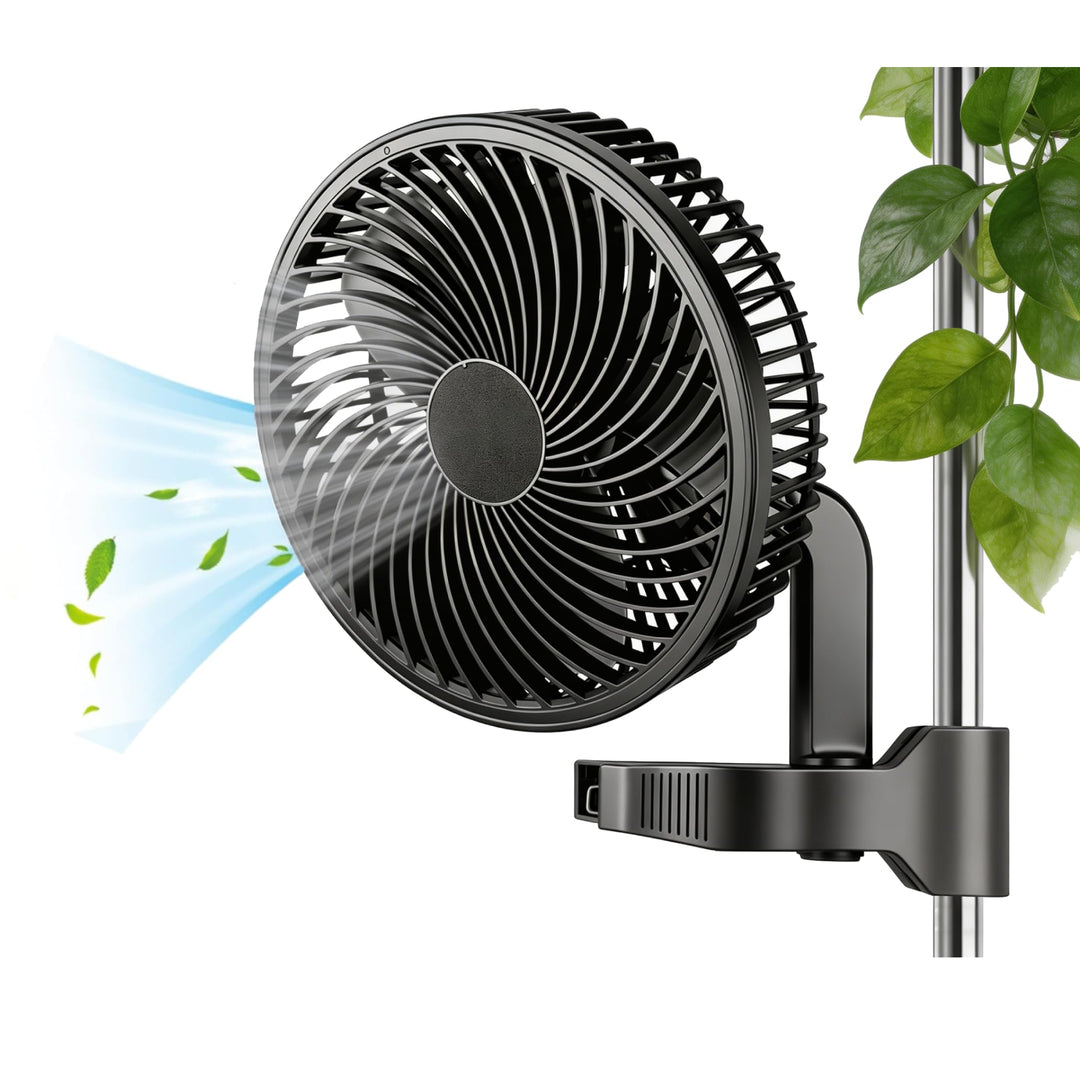 Grow Ventilator Oszillierend mit Clip, 10 Stufen EC-Motor 9W Ventilator für Growzelt &amp; Growbox, 325