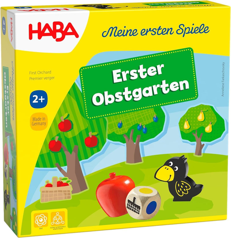 Haba 4655 - Meine ersten Spiele Erster Obstgarten, unterhaltsames Brettspiel rund um Farben und Form