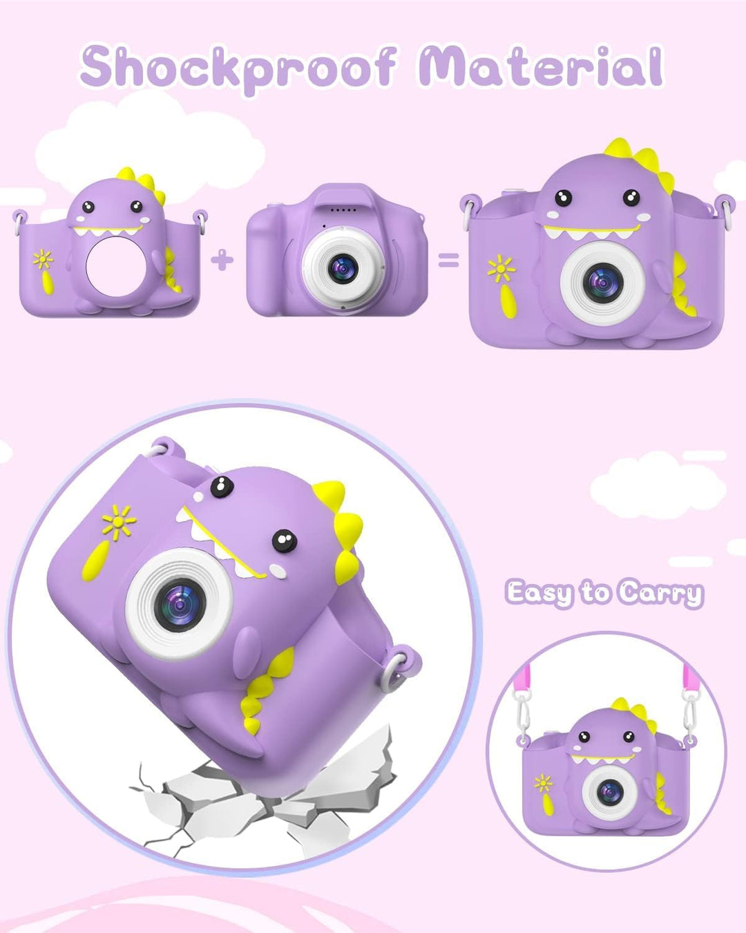 Kinderkamera, Gofunly Kinder Kamera 1080P 2,0-Zoll-Bildschirm Fotoapparat Kinder mit 32GB-Karte Self