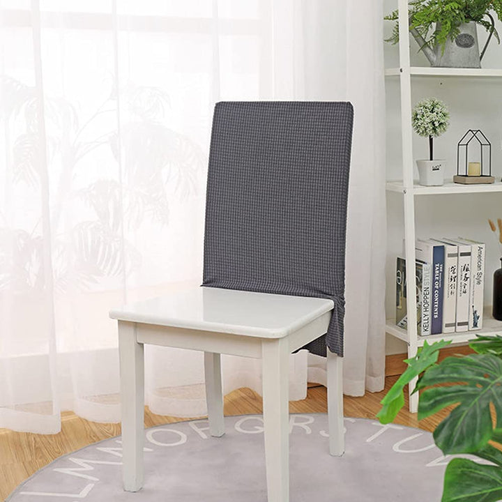 Bestenrose Stuhllehne Stuhlhussen 6er Set Stretch Stuhlrückenabdeckung Jacquard Rückenlehnenbezug mi