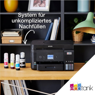 EcoTank ET-3850 A4-Multifunktions-Wi-Fi-Tintentankdrucker, mit einem im Lieferumfang enthaltenen Vor