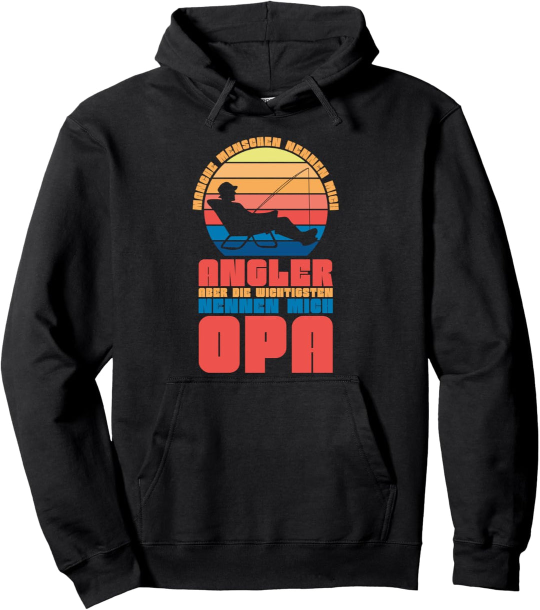 Die wichtigsten nennen mich Opa Retro Angeln Pullover Hoodie