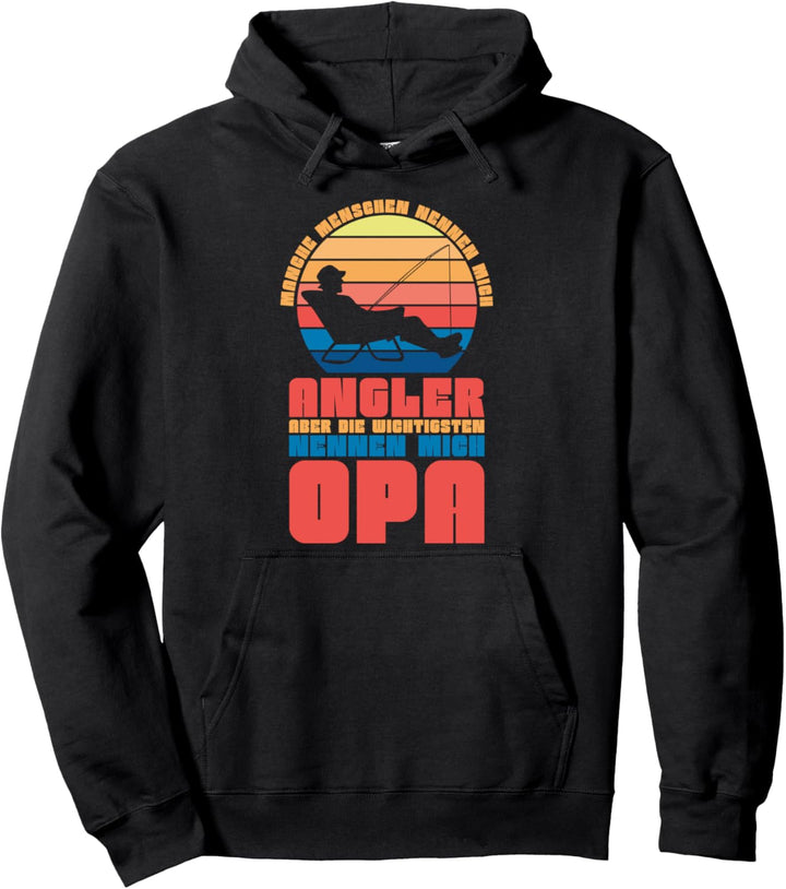 Die wichtigsten nennen mich Opa Retro Angeln Pullover Hoodie