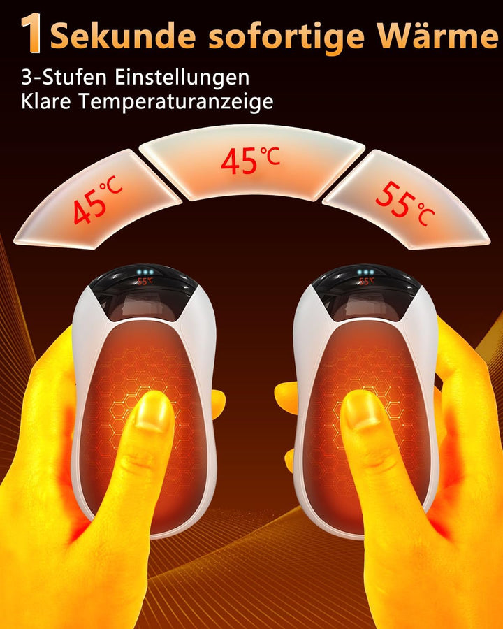 Handwärmer Elektrisch Wiederverwendbar 2er-Pack,7000mAh Magnetisch Taschenwärmer aufladbar Hand Warm
