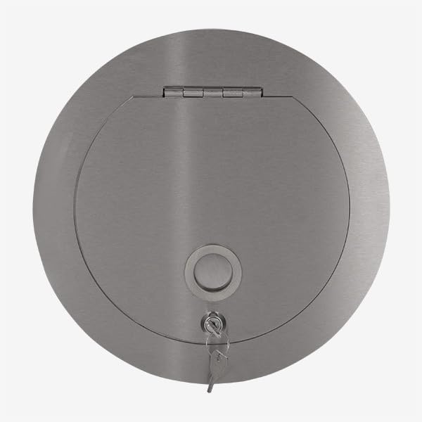 Wäscheschacht-Einwurftür Klappe Deckel SUPERIOR S (Edelstahl) Ø 250 mm